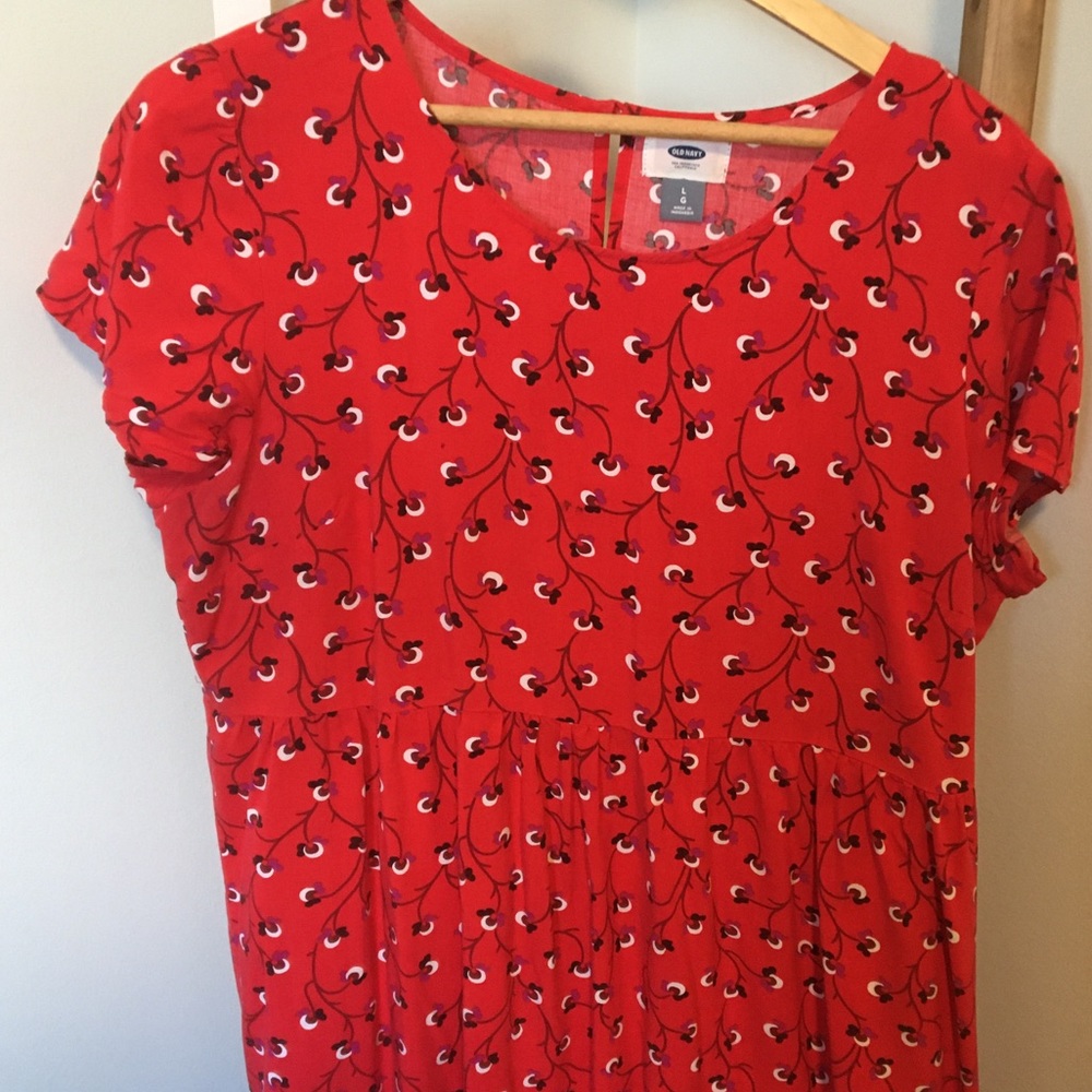 SALE red baby doll dress